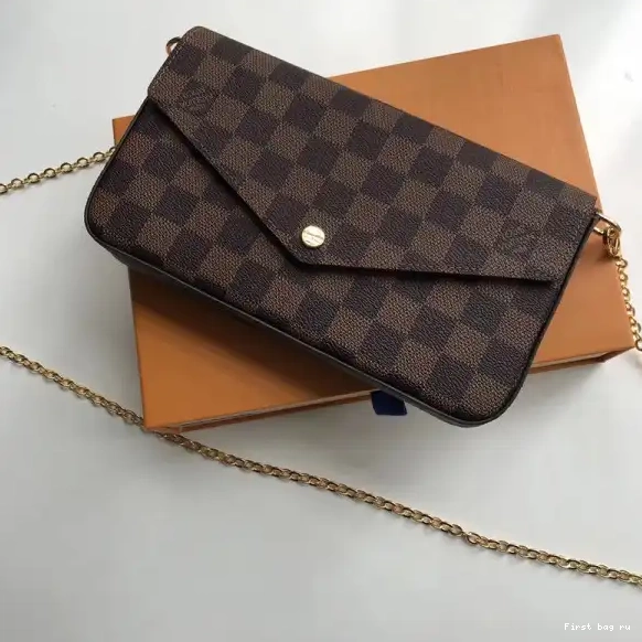 First bag ru Pochette Bag Vuitton N63032 Louis Felicie Damier 0626